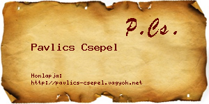 Pavlics Csepel névjegykártya